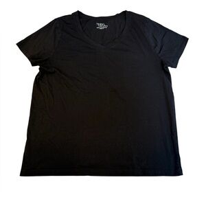 Time and Tru Black Short Sleeve Tee, Size L (12-14)